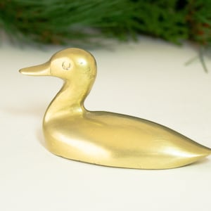 Vintage Miniature Brass Duck Figurine