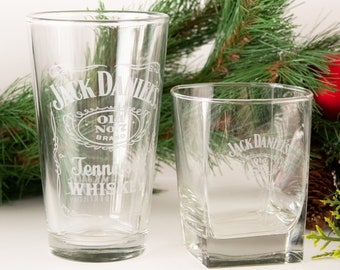 Glassware Whiskey Advertising Barware Fun Old No. 7 Brand©