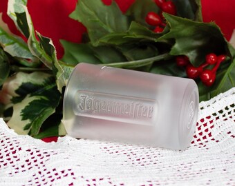 Vintage Jagermeister Frosted Shot Glass 1 Oz