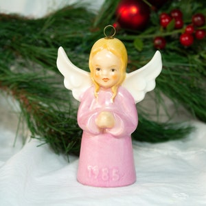 Vintage Pink Angel Goebel Ornament 1985