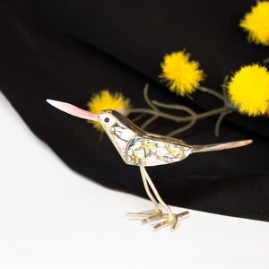 金属製の足が付いたヴィンテージのアワビ貝の鳥の置物 - Etsy 日本
