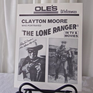 Vintage Lone Ranger Black and White Print Clayton Moore TV Star