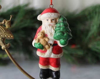 Christmas Santa Claus Ornament With Tree