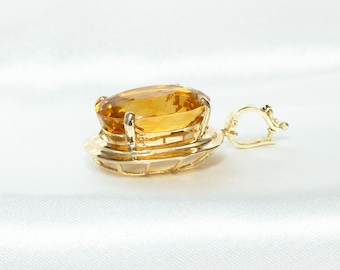 Palmeira Citrine Pendant 14k Gold Fine Jewelry
