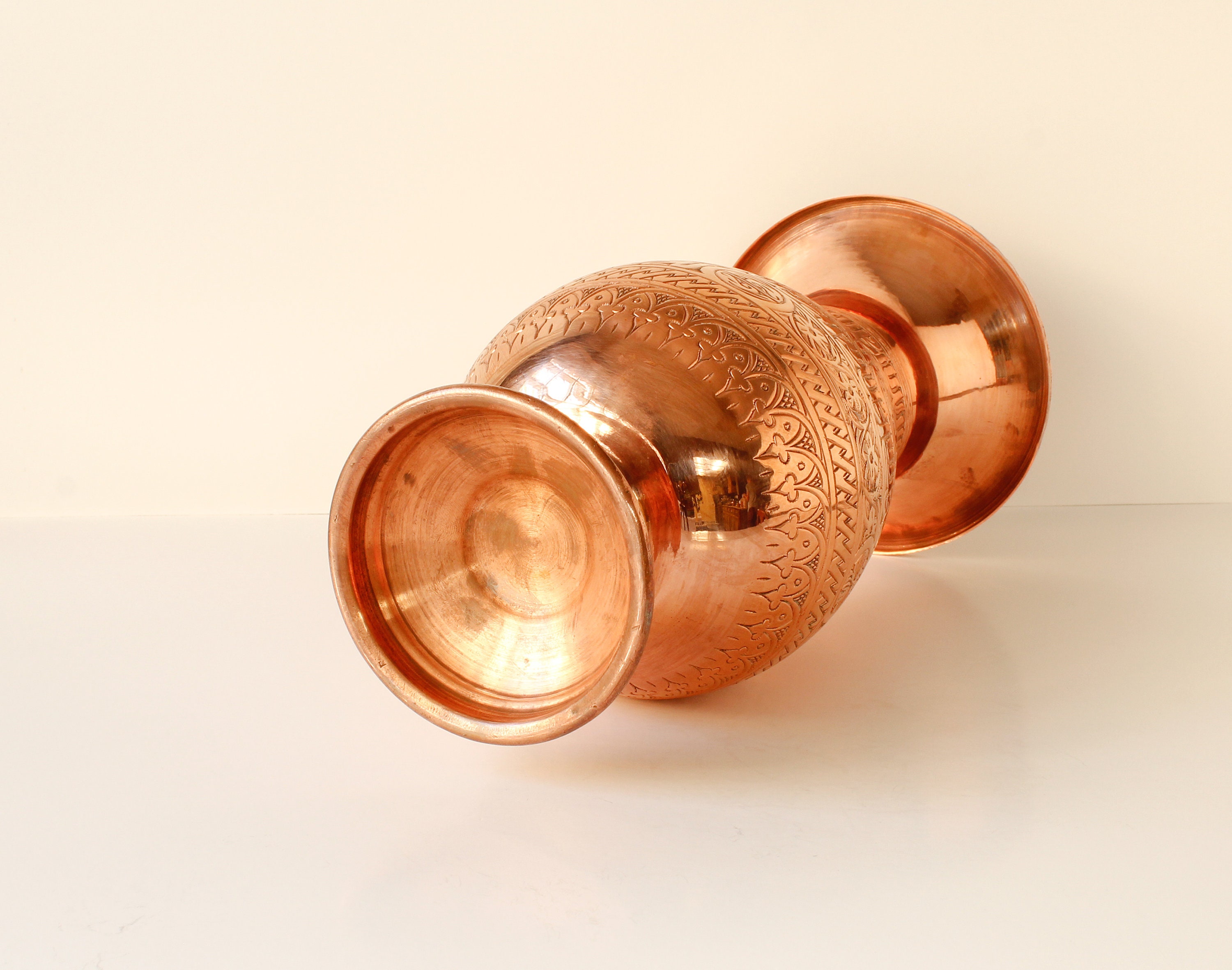 ヴィンテージ銅製トルコ花瓶 職人の手による手作り - Etsy 日本