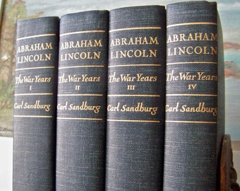 Abraham Lincoln Book Set The War Years 1939 Carl Sandburg