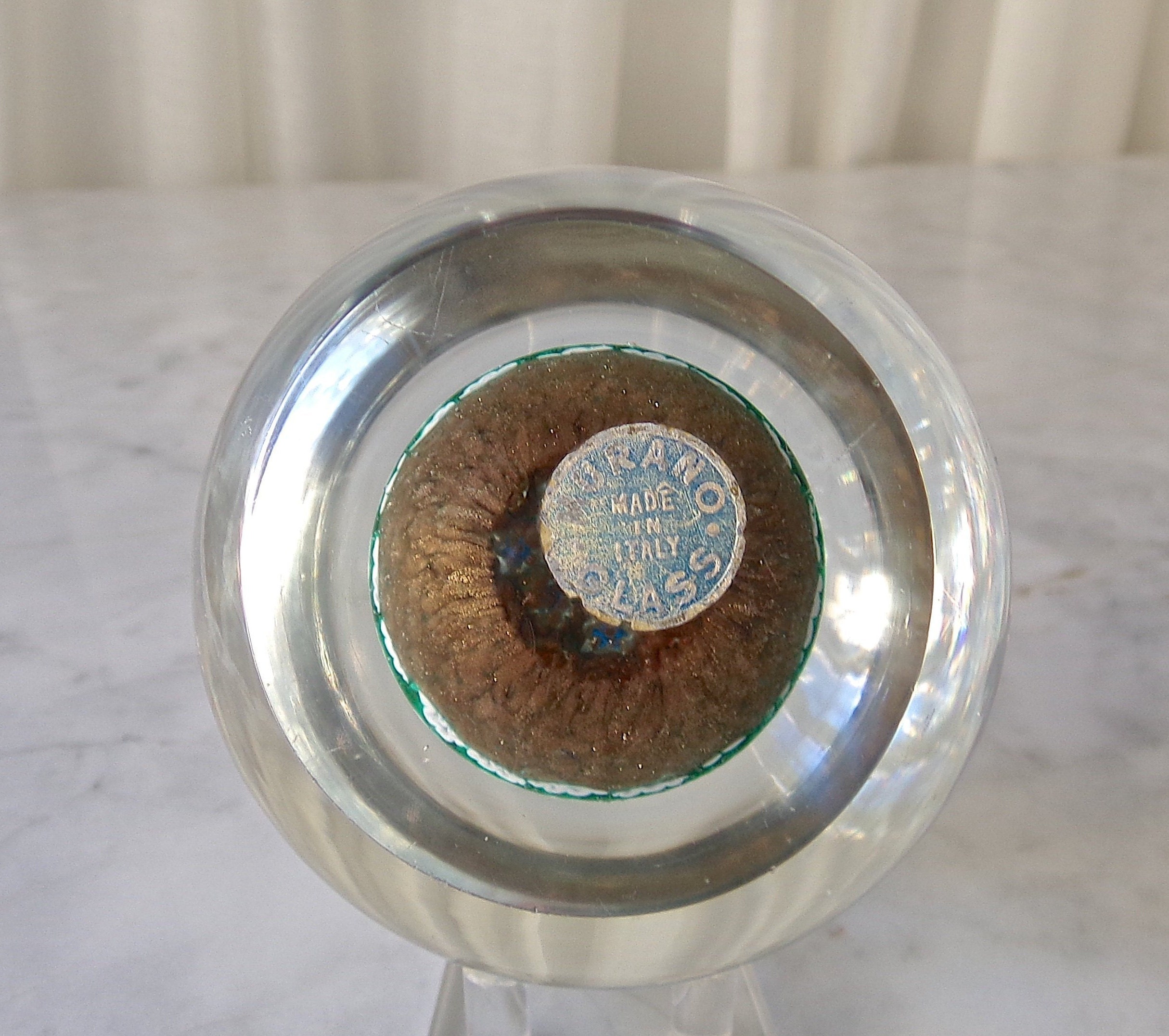 Vintage Murano Art Glass Paperweight Millefiori - Etsy