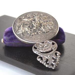 Vintage Danish Hand-Held Mirror Detailed Repousse Work