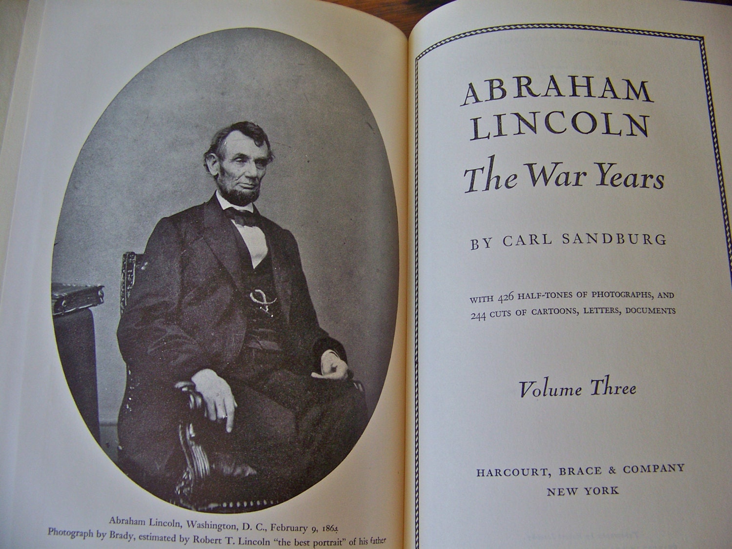 Abraham Lincoln Book Set The War Years 1939 Carl Sandburg Etsy Israel