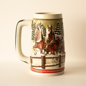 Vintage Beer Stein Mug Covered Bridge Anheuser-Busch 1984