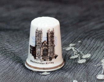 Westminster Abbey Thimble Gold Trim Fine China