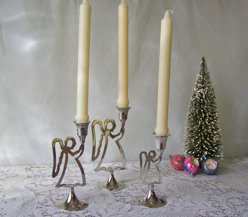 Angel Candlestick Holders Etsy