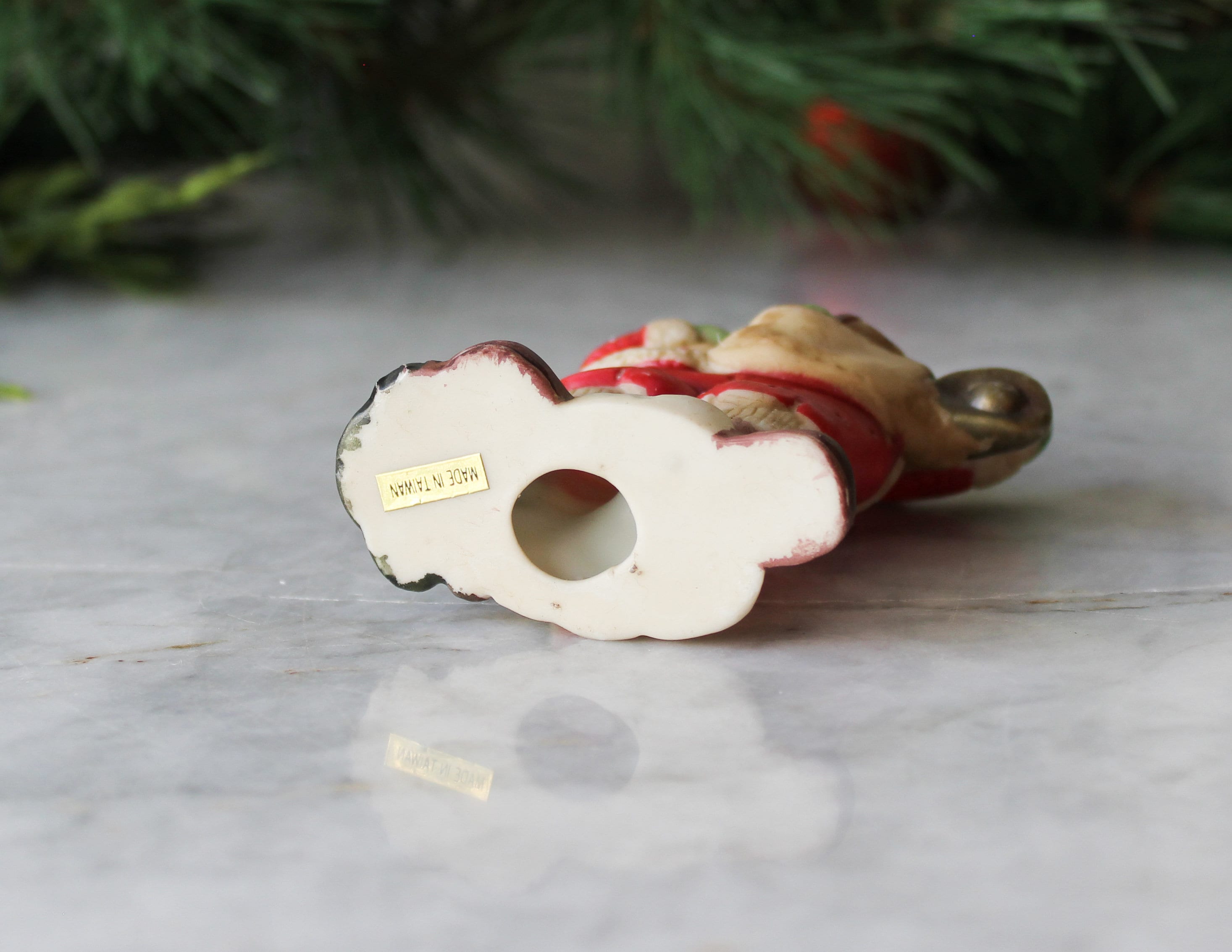 ヴィンテージのクリスマスサンタクロースの磁器製オーナメント - Etsy 日本