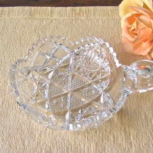 Vintage Cut Glass Candy Dish American Brilliant Period