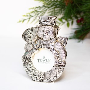 Vintage Snowman Silverplate Holiday Frame by Towle