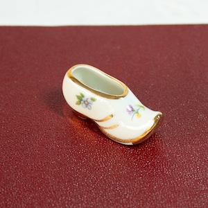Vintage Tiny Miniature Shoe Limoges France Souvenir