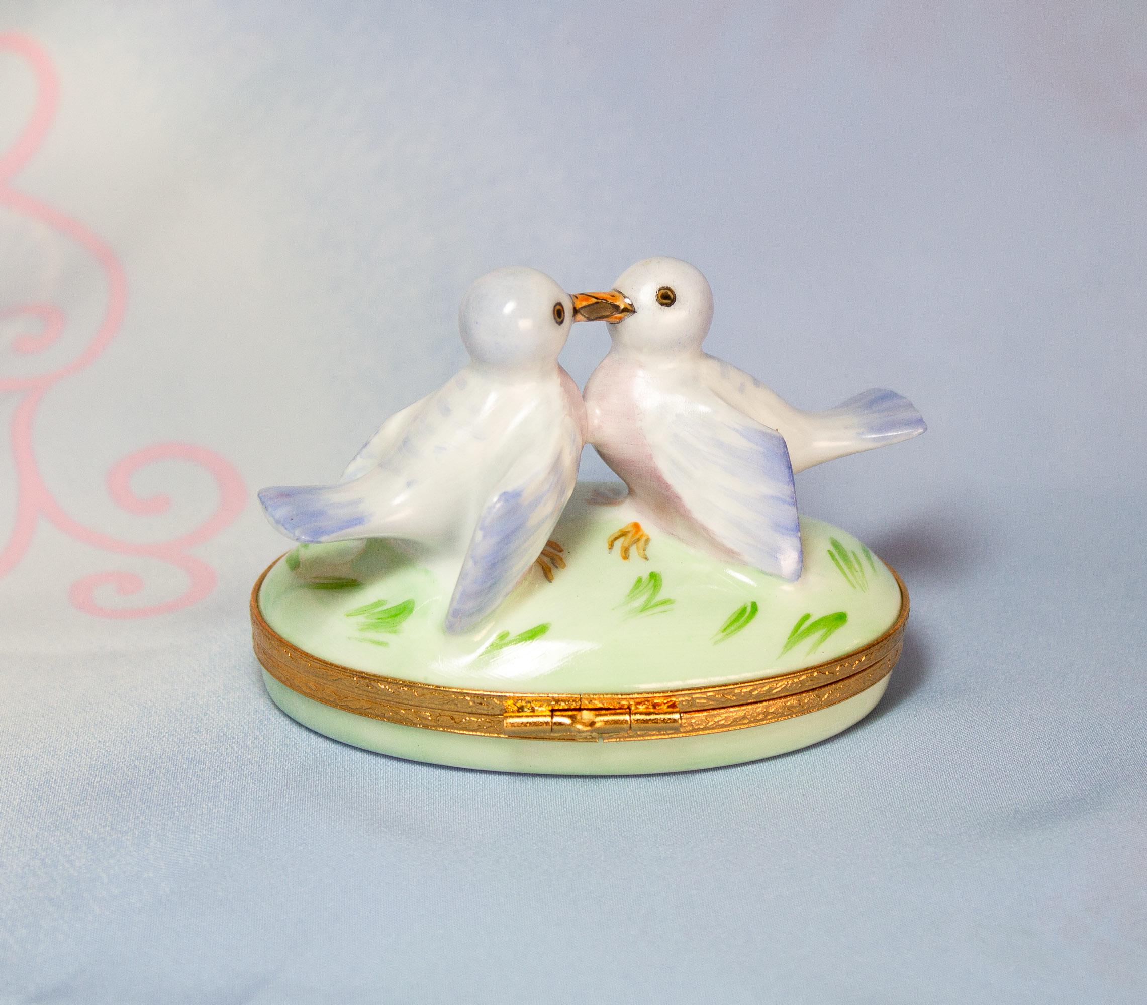 Vintage Love Birds Trinket Box, Limoges France - Etsy