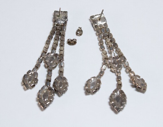 Rhinestone Dangle Drop Earrings - image 4