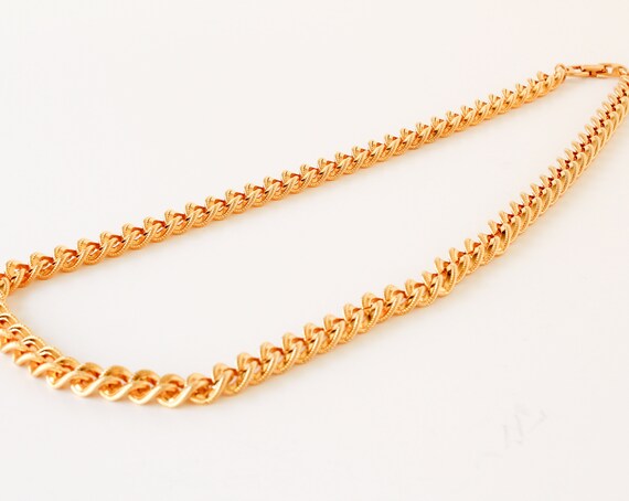 Napier Chunky Necklace Bright Gold Tone Twisted C… - image 3