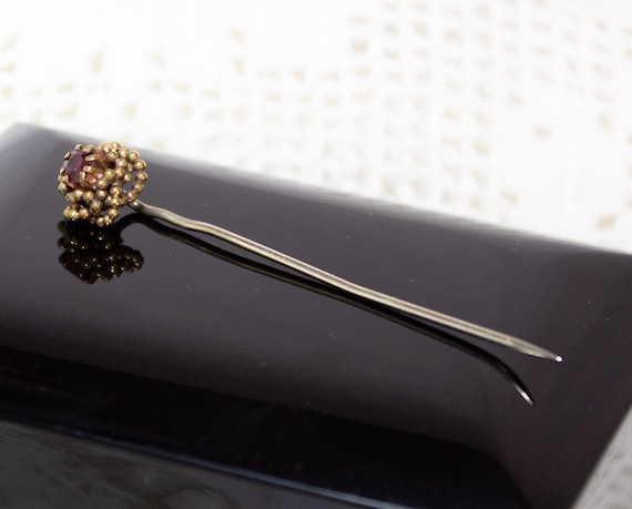 Vintage Stickpin With Ruby Gemstone - image 9