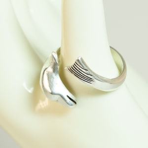 Vintage Sterling Dolphin Ring Size 9 1/2
