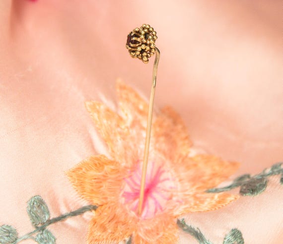 Vintage Stickpin With Ruby Gemstone - image 7
