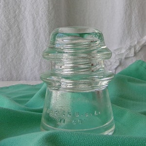 Vintage Hemingray Isolator 17 Klarglas 1960er Jahre