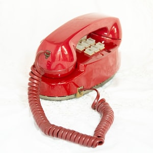 Vintage Red Princess Telephone Push Button