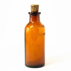 Vintage Apothecary Bottle Owens Illinois 1940s