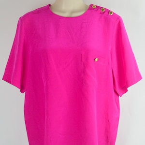 Top in seta rosa caldo di Ladie