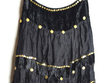 Gorgeous Six Tiered Velvet Rayon Skirt