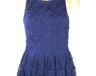 Navy Blue Lace Dress