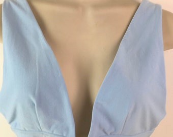 Vintage Baby Blue Crop Top