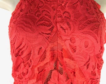 Lace Coral Backless Event Dress