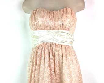 Vintage Peach Lace Dress