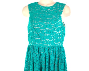 Vintage Handmade Emerald Green Dress