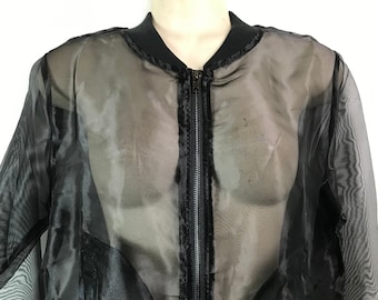 Voir Thru Organza Black Evening Jacket