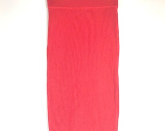 Vintage Fire Engine Red Knit Pencil Skirt