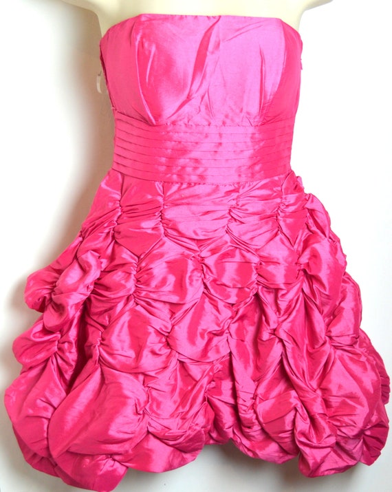 Eighties Hot pink Event cocktail dress