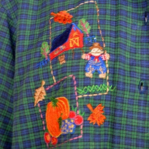 Vintage Emboidered Flannel Shirt image 4