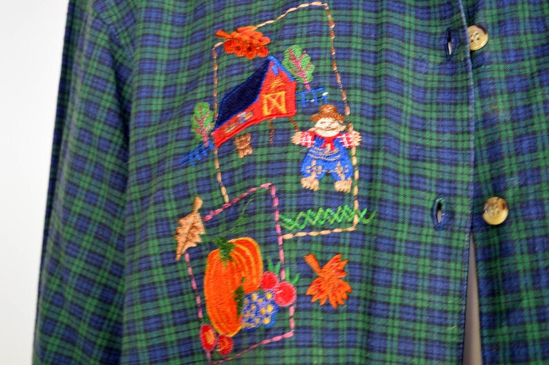 Vintage Emboidered Flannel Shirt image 4