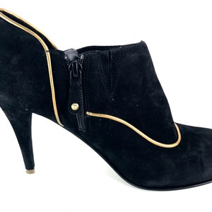 Vintage Black Suede Ankle Booties image 2