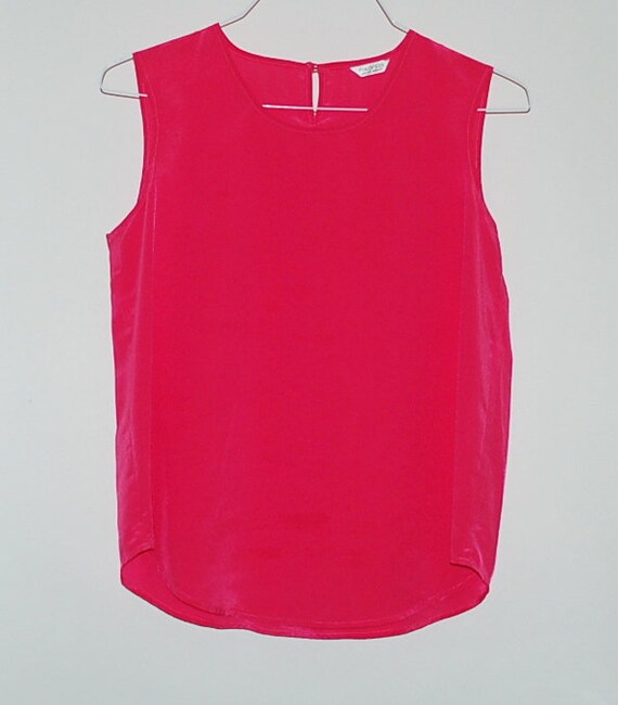 Vintage Hot Pink Silk Blouse - image 1