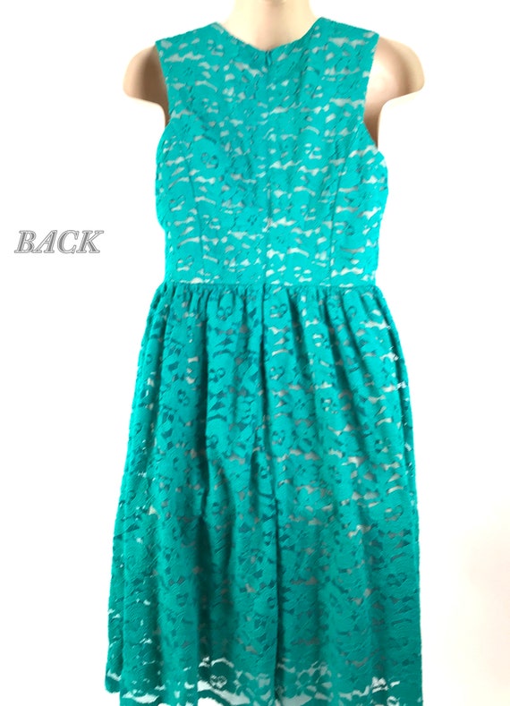 Vintage Handmade Emerald Green Dress - image 5