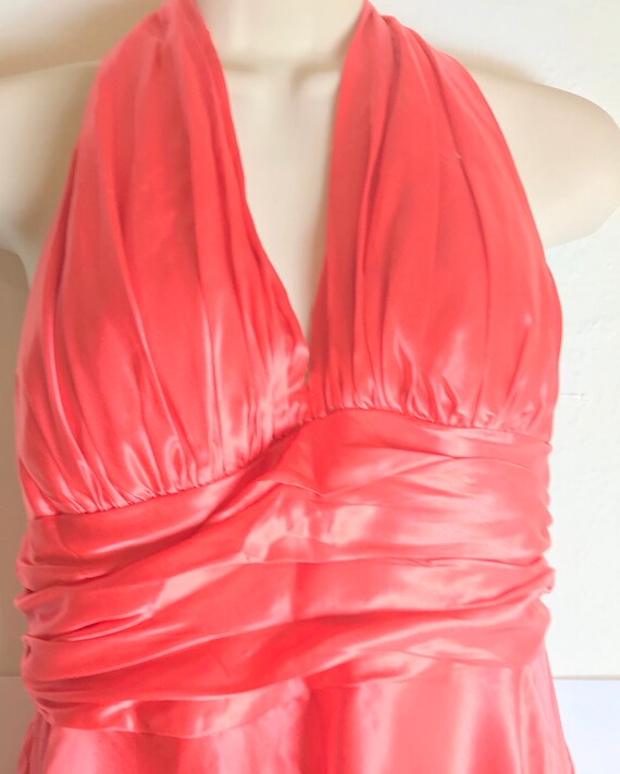 Eighties Silk halter evening dress