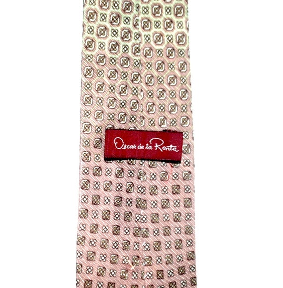 Vintage Oscar de la Renta handmade silk tie - image 3