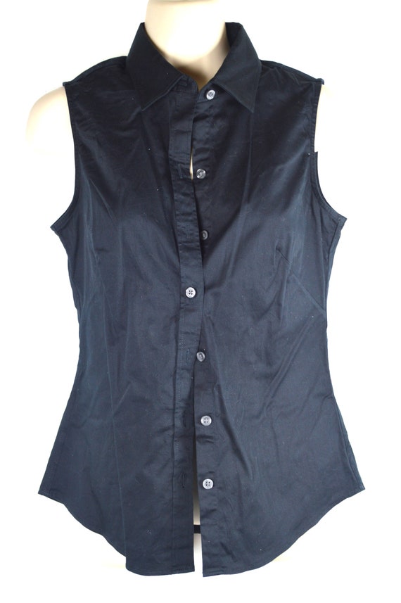 Ladies Sleeveless Black Cotton Top