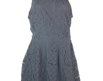 emma and michele lace dress Emma & Michele Women's Dress Black Knit Lace Bell Sleeve Size Medium New