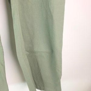 Sage Olive Green Cotton Cargo Pants image 7