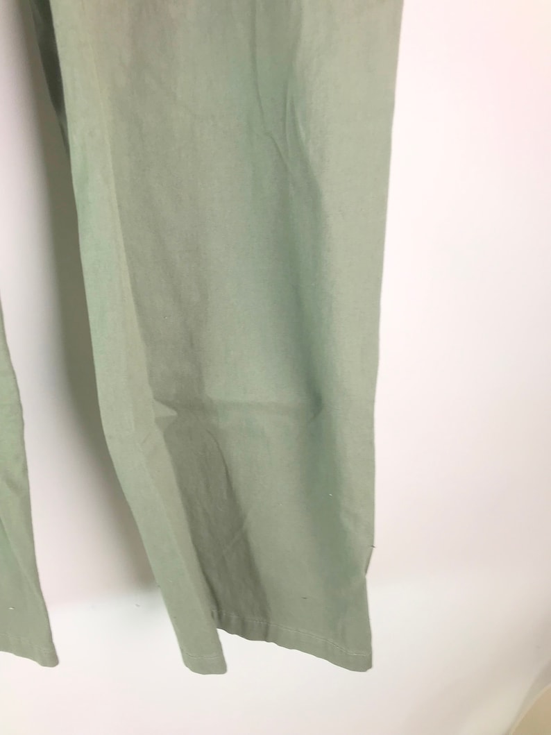 Sage Olive Green Cotton Cargo Pants image 7